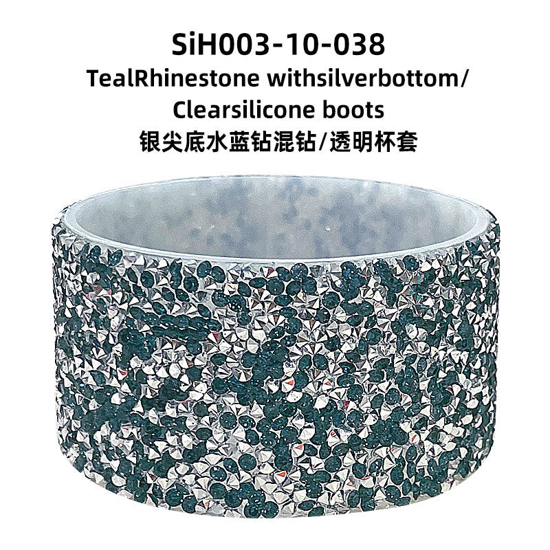 Wholesale New Diamond Silicone Ice Fighter Cup Sports Water Bottle Space Cup Cup Bottom Cover